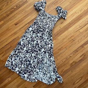 Reformation Smocked Midi Dress